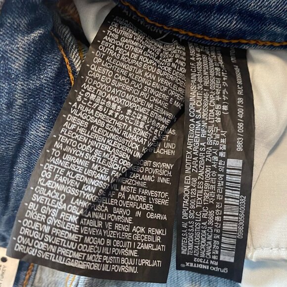 Zara Skinny Mid Rise Jeans Medium Wash Size 6 - Picture 9 of 9
